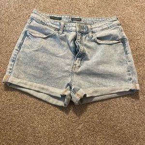 High rise jean shorts